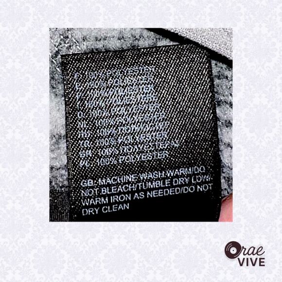 North Face Women's S Polartec Full Zip Fleece Hoodie Dark Heathered Grey - Picture 6 of 7